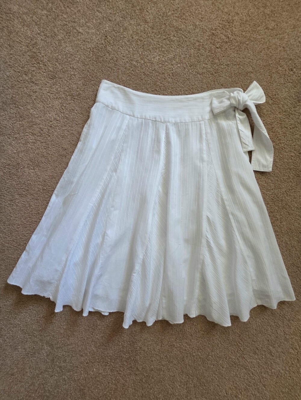 Halogen White Cotton Skirt